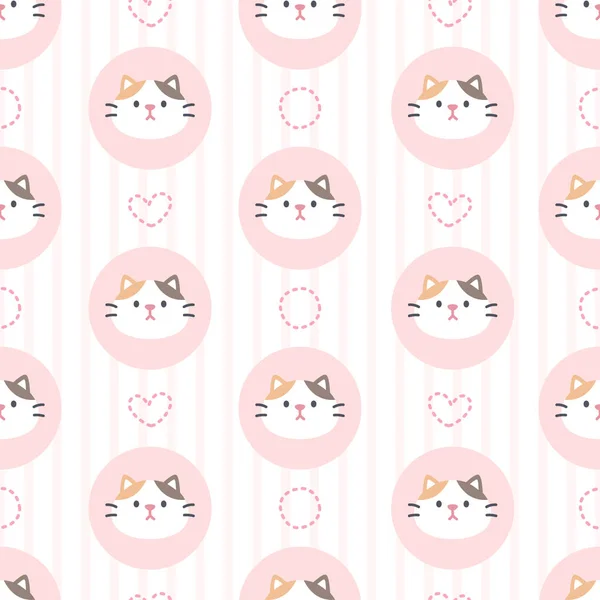 Adorable cat seamless background repeating pattern, wallpaper background, cute seamless pattern background