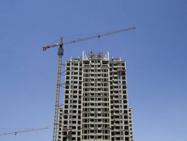 Umutları yüksek katlı binaların yapım aşamasında