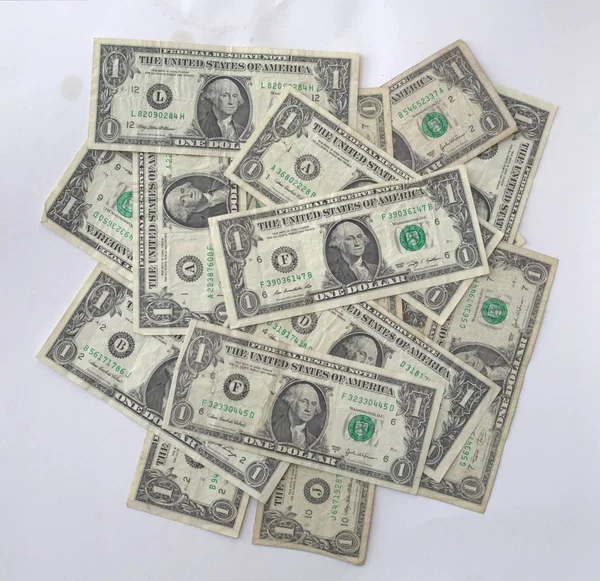 Ein Haufen Amerikanischer Währungen — Stockfoto