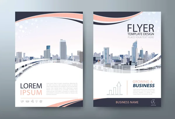 플라이어 디자인 이미지 Lleaflet Cover Presentation Book Cover Template Vector — 스톡 벡터