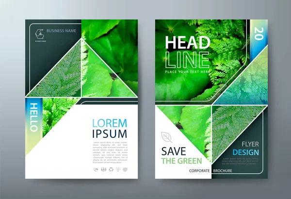 Yıllık Broşür Tasarımı Broşür Sunumu Kitap Kapağı Şablonları Boyutunda Tasarım — Stok Vektör