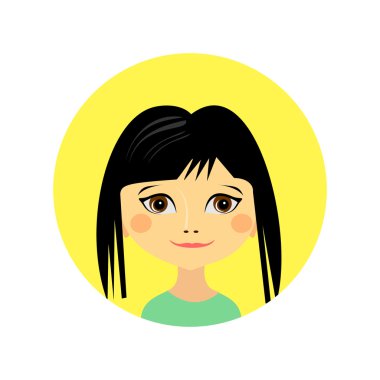 Kadın yüzü avatar profil kafa