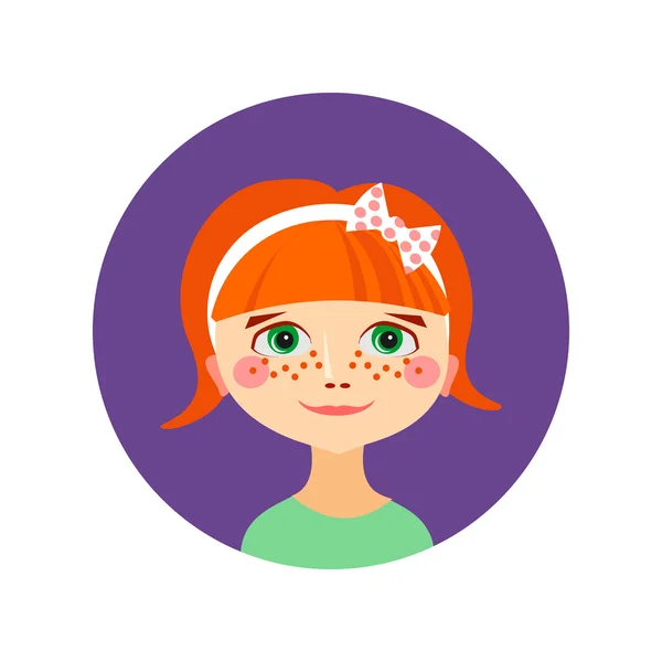 Female face avatar profile head — Stock Vector