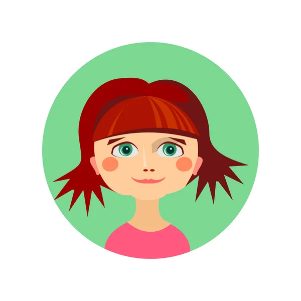 Female face avatar profile head — Stock Vector