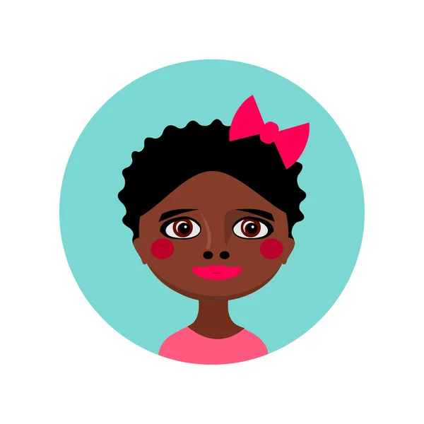 Kadın yüzü avatar profil kafa — Stok Vektör