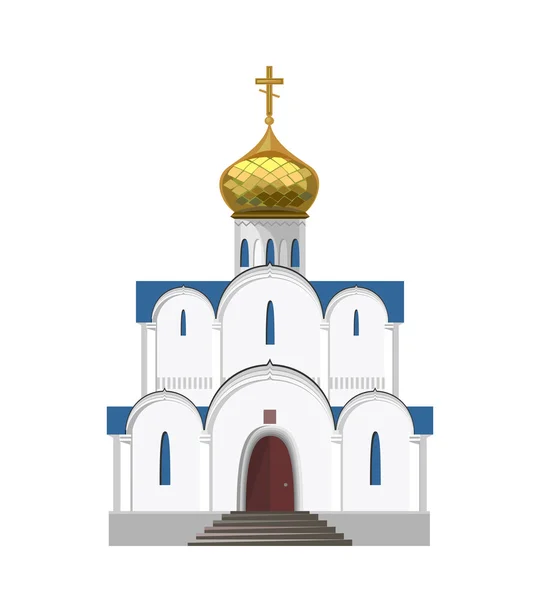 Icona della chiesa ortodossa russa isolata su sfondo bianco — Vettoriale Stock
