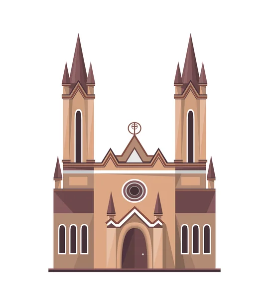 Katolska kyrkan ikonen isolerad på vit bakgrund — Stock vektor