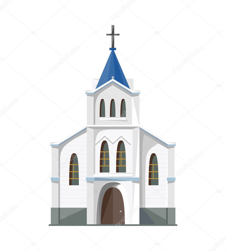 Icono de iglesia católica aislado sobre fondo blanco Vector de stock  #125342724 de ©Kannaa, image size:921x1023