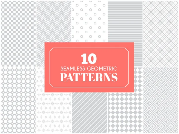 Light grey seamless patterns for universal background — Stock Vector