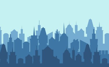 Cityscape arka plan kümesi. Vektör çizim