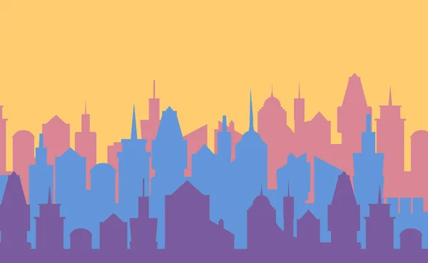 Conjunto de fondo de paisaje urbano. Ilustración vectorial — Vector de stock