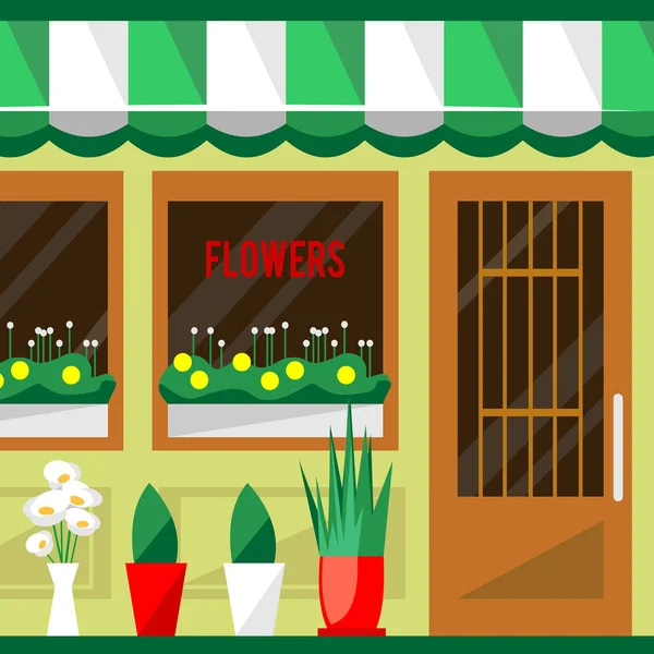 Illustration av en blommor butik. — Stockfoto