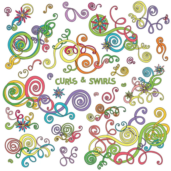 Bukleler ve tasarım öğeleri swirls — Stok fotoğraf