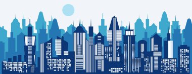 Cityscape arka plan. Vektör çizim