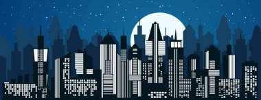 Cityscape arka plan. Vektör çizim