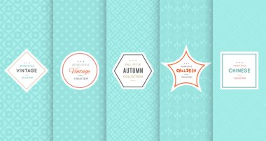 Vintage farklı vektör Dikişsiz desen.