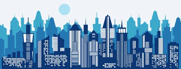 Stadtbild Hintergrund. Vektorillustration — Stockvektor