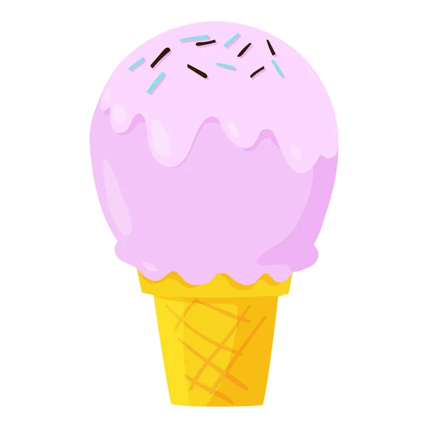 Cute fast food ice cream icon — Stock Vector