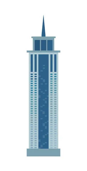 Icono de rascacielos aislado sobre fondo blanco — Vector de stock