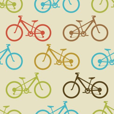 Retro bisikleti seamless modeli