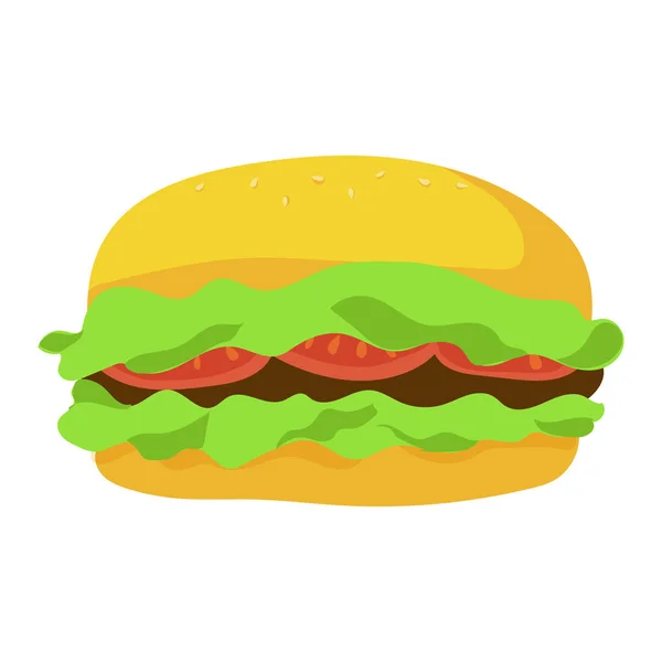 Fast food icône de hamburger — Image vectorielle