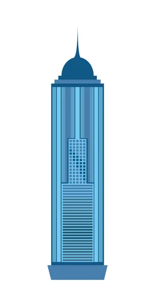 Wolkenkratzer-Symbol isoliert auf weißem Hintergrund — Stockvektor