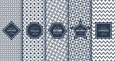 Evrensel arka plan için mavi çizgi kesintisiz desenleri