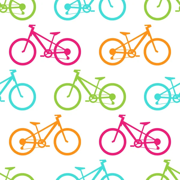 Patrón sin costura de bicicleta retro — Vector de stock