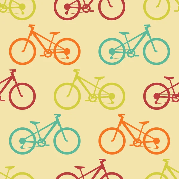 Retro bike seamless pattern — Stock Vector