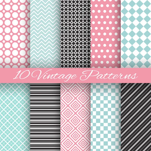 Retro chic seamless pattern — Stock Vector