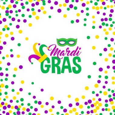 Parlak soyut nokta mardi gras desen
