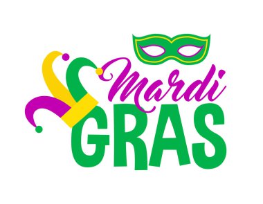 Parlak mardi gras yazı