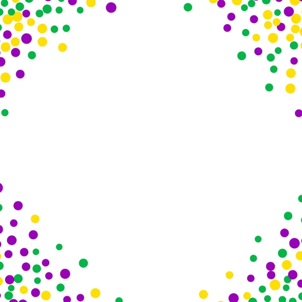 Bright abstract dot mardi gras pattern — Stock Vector