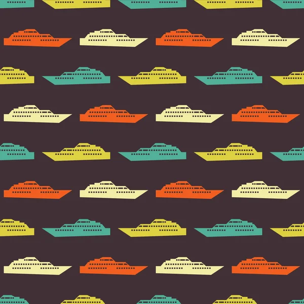 Ship seamless pattern — Stock Vector