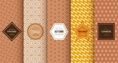 Retro farklı vektör Dikişsiz desen