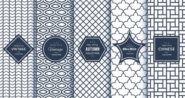 Evrensel arka plan için mavi çizgi kesintisiz desenleri