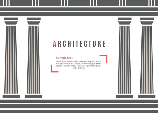 Architecture temple grec fond — Image vectorielle