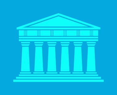 Mimari Yunan tapınağı kutsal kişilerin resmi