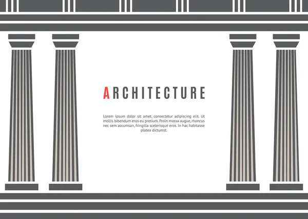 Architecture temple grec fond — Image vectorielle