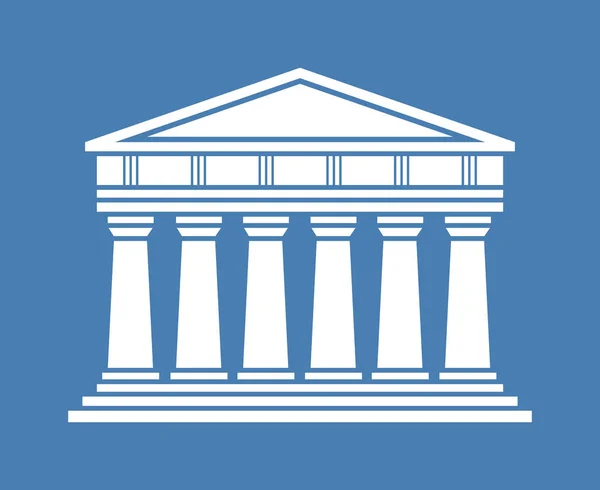 Icono del templo griego de arquitectura — Archivo Imágenes Vectoriales