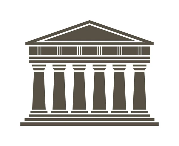 Arquitetura ícone do templo grego — Vetor de Stock