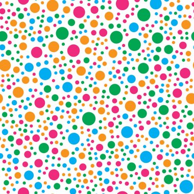 Beyaz arka plan üzerinde renkli daire seamless modeli