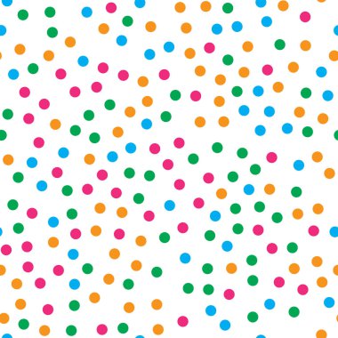 Beyaz arka plan üzerinde renkli daire seamless modeli