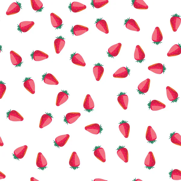 Strawberry seamless pattern — Stock Vector