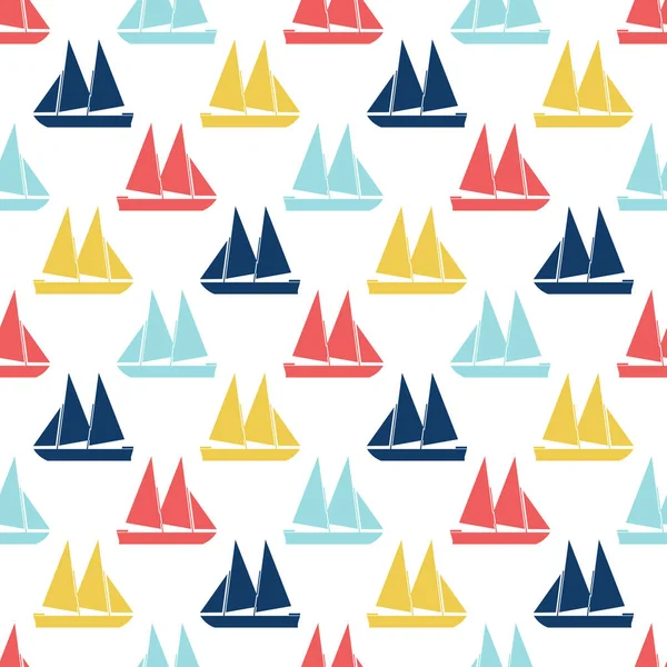 Boat seamless pattern — Stock Vector