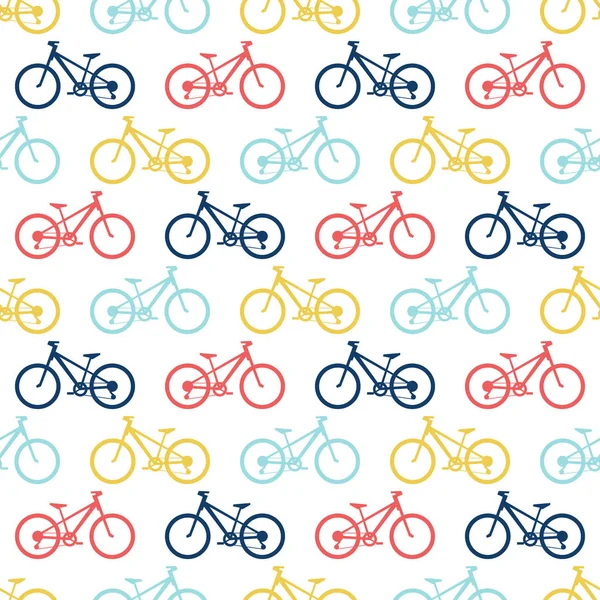 Retro bike seamless pattern — Stock Vector