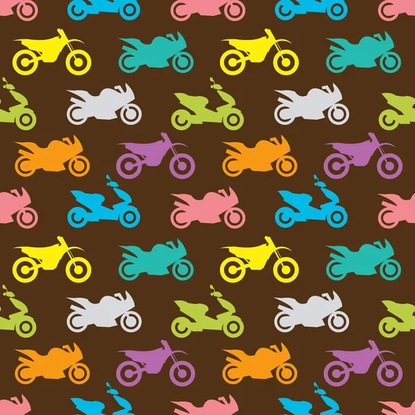 Retro motorcycle seamless pattern — Stock Vector