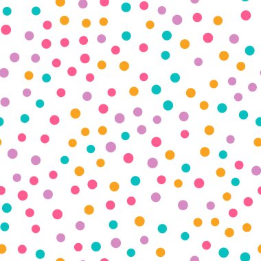 Beyaz arka plan üzerinde şirin daire seamless modeli