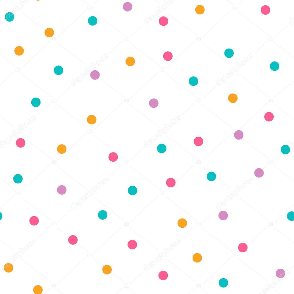 Cute circle seamless pattern on white background