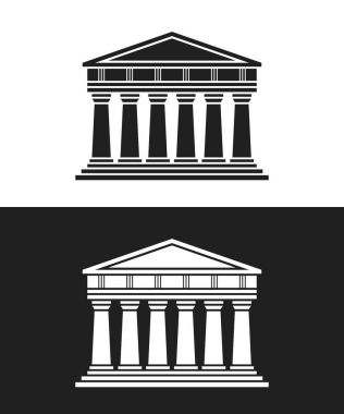 Parthenon mimari Yunan tapınağı kutsal kişilerin resmi